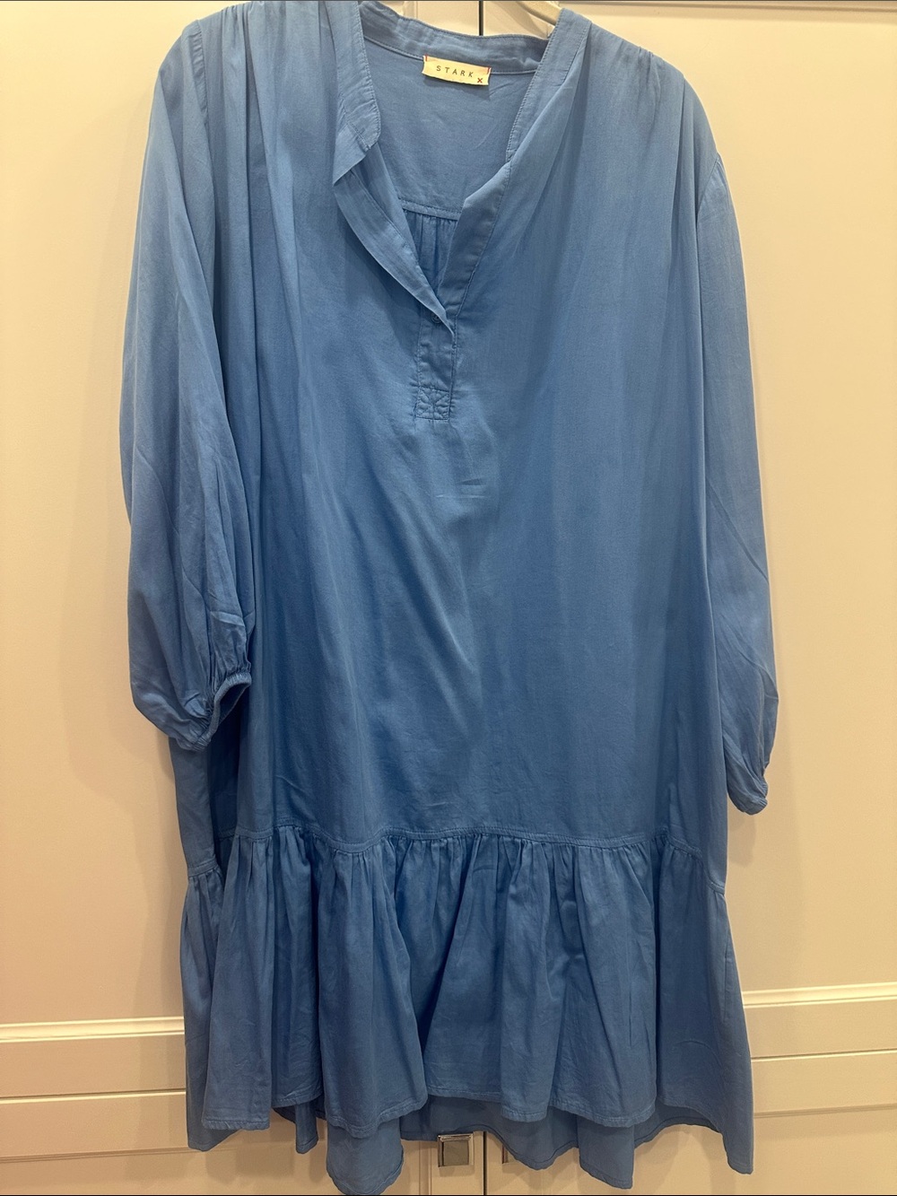 Stark X Light Blue V-Neck Tiered Tunic